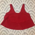 Paper Crane Red Cropped Tank Top Crop Top, Small Photo 2