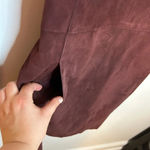 Vince BURGUNDY LAMB LEATHER SHIFT DRESS Photo 2