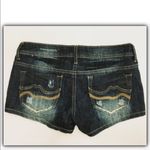 Hot Kiss 𝅺 Americana denim patchwork patriotic short shorts Jr size 7 Photo 3