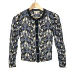 Tory Burch Blue Floral Lightweight Button Down Cardigan Sweater XS Photo 8
