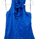 EXPRESS  Women Casual Chic Silk Blend Mock Neck Ruffled‎ Tank Top Blouse Size S Photo 0