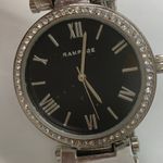 Rampage 35mm ladies silver tone rhinestones Quartz 7.5” runs Photo 1