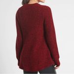 Athleta NWT  Sierra Crew Wool Blend Sweater Red Black Size Large Photo 1