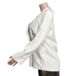 SABINA MUSAYEV Henry Oversized Twill Jacket, Off White, Small White Photo 5