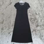 J.R. Nites by Caliendo Dress 4 Petite Black Velvet Maxi Beaded Goth Glam Vintage Size 4P Photo 1