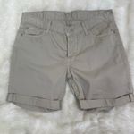 7 For All Mankind  Josefina Boyfriend Khaki Chinos Army‎ Green Shorts Size 27 Photo 4