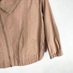 Hurley Medium Jean Jacket Brown Denim Side Zip Cotton Pockets Embroidered 931 Photo 6