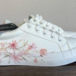 JABASIC Classic Lace Up Platform Floral Print Women's Shoe Size 8 #B1649A White Photo 3