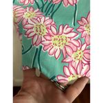 Lilly Pulitzer Green Grass Lion Head & Daisy Strapless Dress Pink Sash Size 6 Photo 3