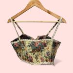 Cider Cute  NWT coquette tapestry corset lace up crop top vintage look Photo 2