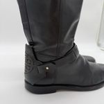 Tory Burch Colton Leather Equestrian Riding Knee High Zip Up Boots Black Size 8 Photo 1