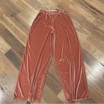 Pretty Little Thing Pink Velour Wide Leg Pants Size 4 Photo 5