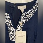 Charter Club Luxury Women's 100% Linen Shirt Dress Navy Blue Size 10 Petite NWT Photo 4