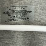 Athleta  USA Foresthill Ribbed Stretch Long Sleeve Crew M Gray Organic Cotton Photo 3