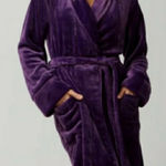 Soma  Purple Robe Blackberry Luxurious Purple Plush Robe with Cozy Feel Photo 0