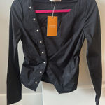 Glassons  Long Sleeve Studded Black Top Photo 0