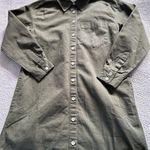 Madewell Long Sleeve Mini Shirtdress Loden Green Size S Photo 7
