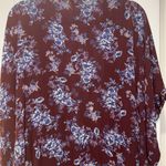 Angie Burgundy and Blue Floral Kimono
Open Front Short Sleeves FITS UP TO XL Photo 3