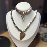 SET: Rustic Howlite/Bronzite Necklace 18” & Rustic Howlite Bracelet Photo 1