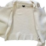 Theory Ivory White Carolyn Cardigan Sweater with Attached Muffler Scarf Photo 6