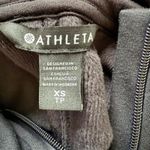 Athleta  Cozy Karma Black Asymmetrical Zip Sweatshirt Plush Yoga Sporty Dress XS Photo 5