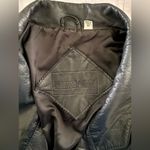 Preston & York Vtg 80s Leather Coat sz M BLack Embossed Paisley Suede Modern Photo 1