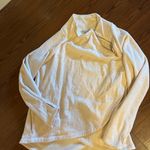 Athleta Womens  Cream Asymmetrical rose gold Zip athletic Sweater Photo 0