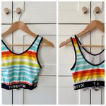 TomboyX Sunset Stripes Sport & Swim Top, sz. S Black Photo 8