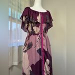 Nine West Multicolored Tiered Short Sleeve Button Front Maxi Dress Photo 7