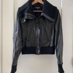 Vince  Cropped 100% Leather Bomber Moto Biker Jacket MRSP $995 Size M Photo 3