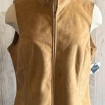 Susan Bristol Vintage Honey Faux Suede Vest Buckskin Style – Large NWT Photo 0