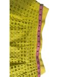 Loft  Womens Skirt  Neon Yellow A Line Pleated With Windowpane Overlay Size 4 Photo 2