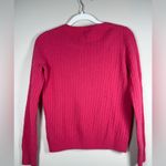 J.Crew  Wool Cashmere Blend Crew Neck Cable Knit Sweater Size M Pink Photo 5