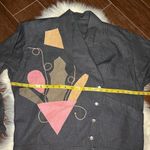 Just Gail vintage dark denim patchwork pantsuit sz large Black Photo 10