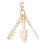 Gold Plated Sterling Silver Gardening Tools Charm Photo 0