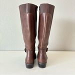 Ralph Lauren  Wide Calf Brown Leather Knee High Boots Zipper Women’s Size 8.5 B Photo 3