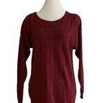 EXPRESS Vintage  Sweater Tricot Burnt Red Cotton Knit Textured Scoop Neck XS NEW Photo 0