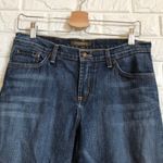 David Kahn deep fold folded Capri Blue jeans Women’s Size 8 Photo 2