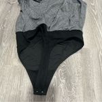 Revolve  Silver Shimmer One Shoulder Bodysuit Photo 4