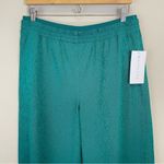 Athleta NWT  Teal Echo Wide Leg Crinkle Cropped Pull On Pants Size 14‎ Photo 4