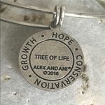ALEX AND ANI Tree of Life Expandable Rafaelian Silver Tone Bangle Bracelet Photo 2
