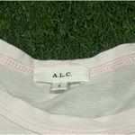 ALC Frank A.L.C. Women's Kati Crewneck Puff Sleeves Cotton Blouse Light Pink Size Small Photo 4