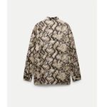 ZARA BNWT  WOMENS COLLECTION ANIMAL PRINT SHIRT Size  S Photo 1