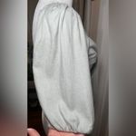 Abercrombie & Fitch Abercrombie Tie Front Linen Blend Puff Sleeve Top Size Small Sage Green Photo 6