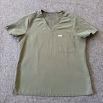 FIGS  Catarina Scrub Top Shirt Olive Green Size Large Medical Uniform PO3075 Photo 0