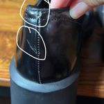 ZARA  Black faux Leather Chunky Heel Lace Up Oxford Shoes Women's Size 41/10 Photo 6