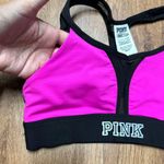 PINK - Victoria's Secret Victorias Secret PINK Black Ultimate Unlined Mesh Insert Sports Bra Size Small Photo 2