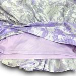 ASOS LUXE Ruffle One Shoulder Jacquard Mini Dress Purple Silver 6 Runs Small Photo 5