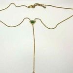 Park Lane  NWOT gold and green beaded drop long necklace Photo 0