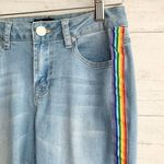 Boom Boom Jeans BBJ Midrise Rainbow Stripe Pride Skinny Ankle Jeans Photo 4